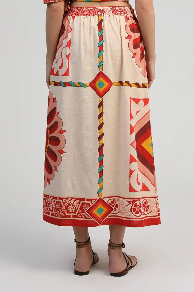 An'ge Ramiro Olia Ecru Skirt - The Mercantile London