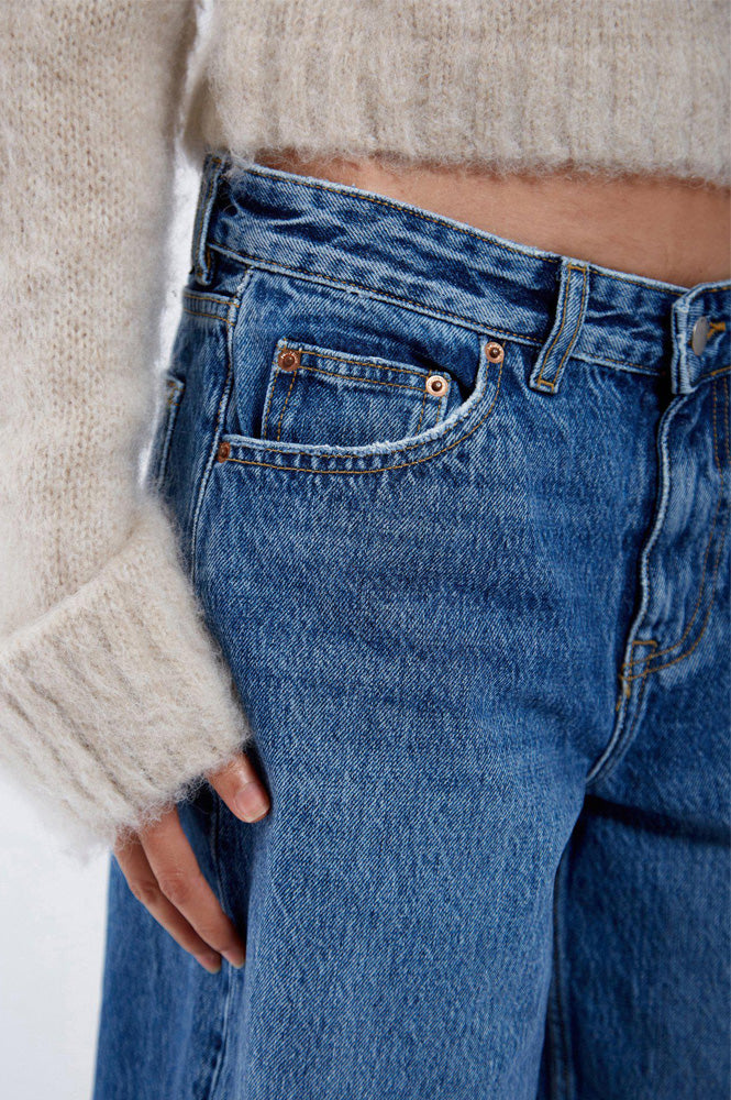 Dr Denim Dace Stream Mid Used Capri Jeans - The Mercantile London