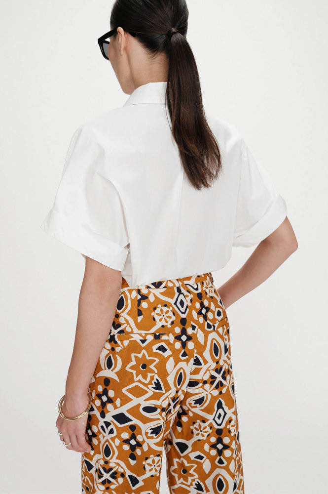 Grace & Mila Varsy Cognac Print Trousers - The Mercantile London