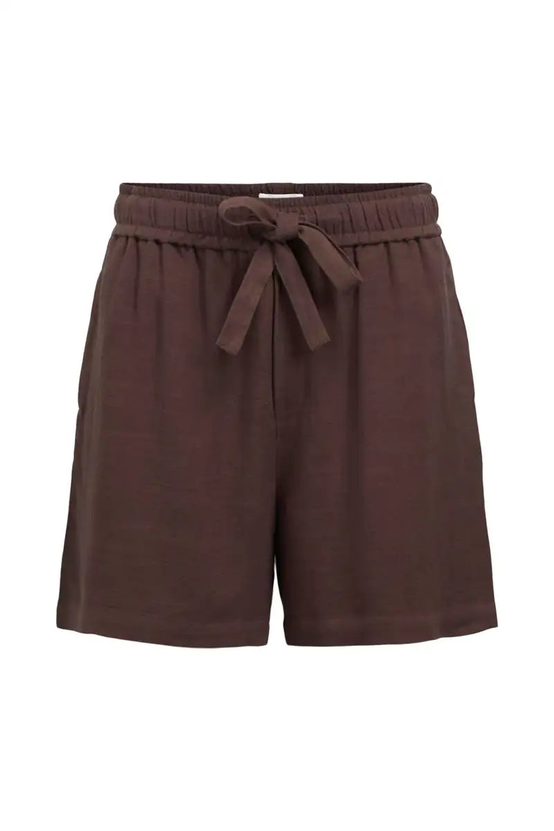 Object Sanne Seal Brown Shorts - The Mercantile London