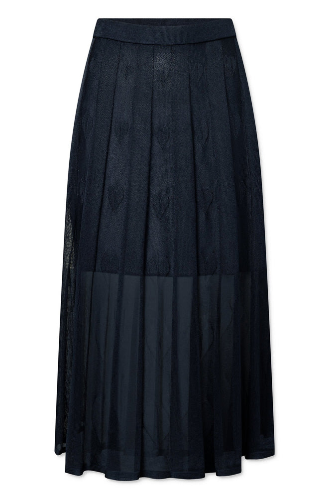 Nué Notes Belgrade Navy Skirt - The Mercantile London