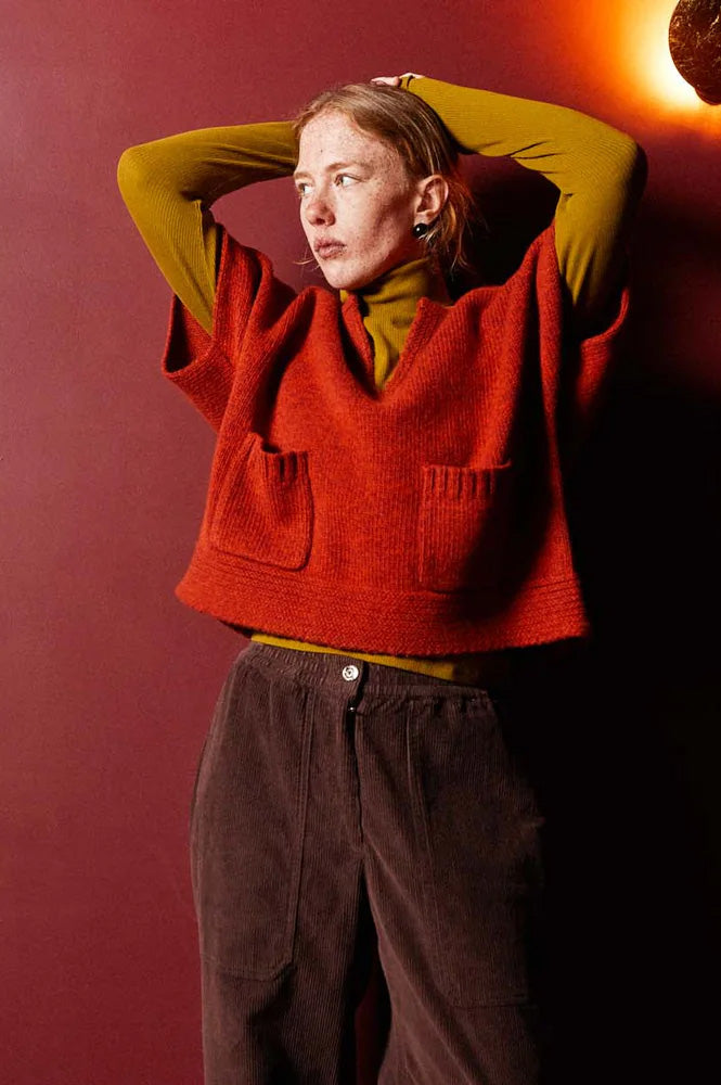 L.F. Markey Grayson Rust Knitted Top - The Mercantile London