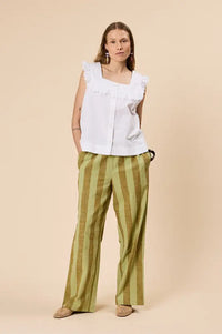 TBCo White Cotton Broderie Sleeveless Top