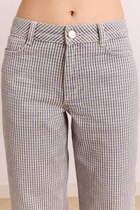 Damson Madder Anya Navy Checked Capri Jeans