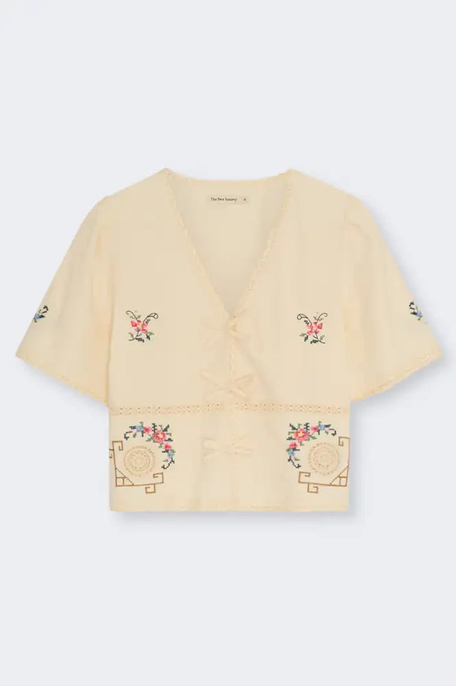 The New Society Narcise Embroidered Blouse - The Mercantile London