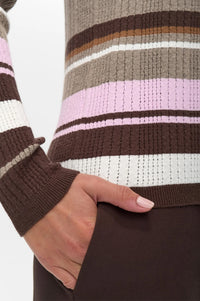 Numph Kitti Taupe And Rose Pullover - The Mercantile London