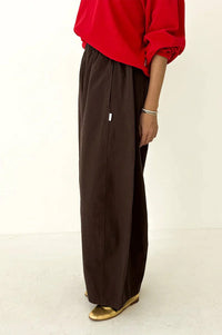 Le Bon Shoppe Dark Brown Parachute Pants