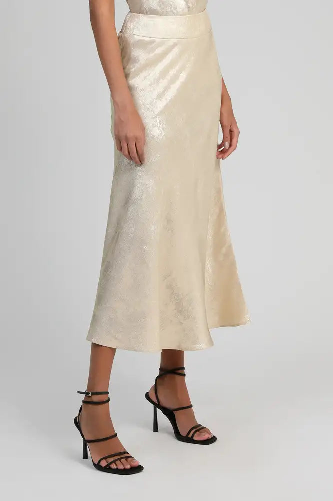 An'ge Janymala Ecru Pearl Skirt - The Mercantile London