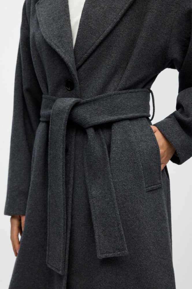 Object Aubrey Grey Longline Coat - The Mercantile London