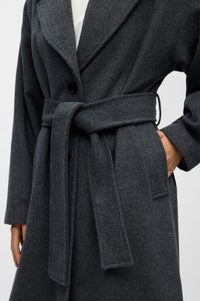 Object Aubrey Grey Longline Coat - The Mercantile London