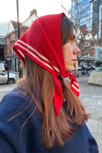 Somerville Red Cashmere Neckerchief Scarf