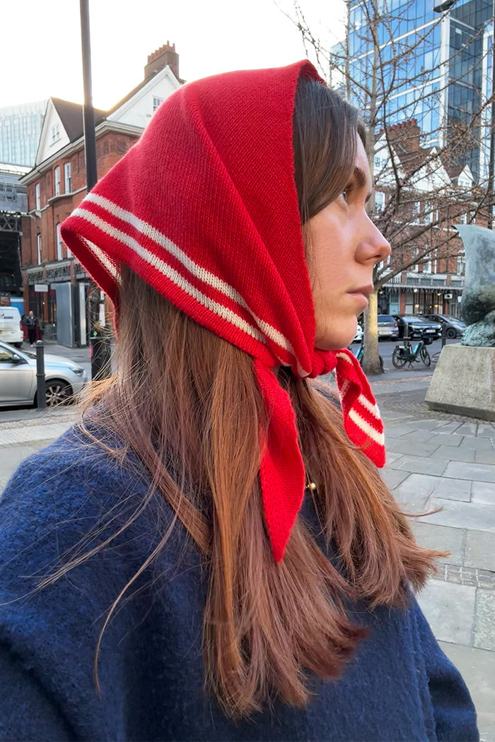 Somerville Red Cashmere Neckerchief Scarf