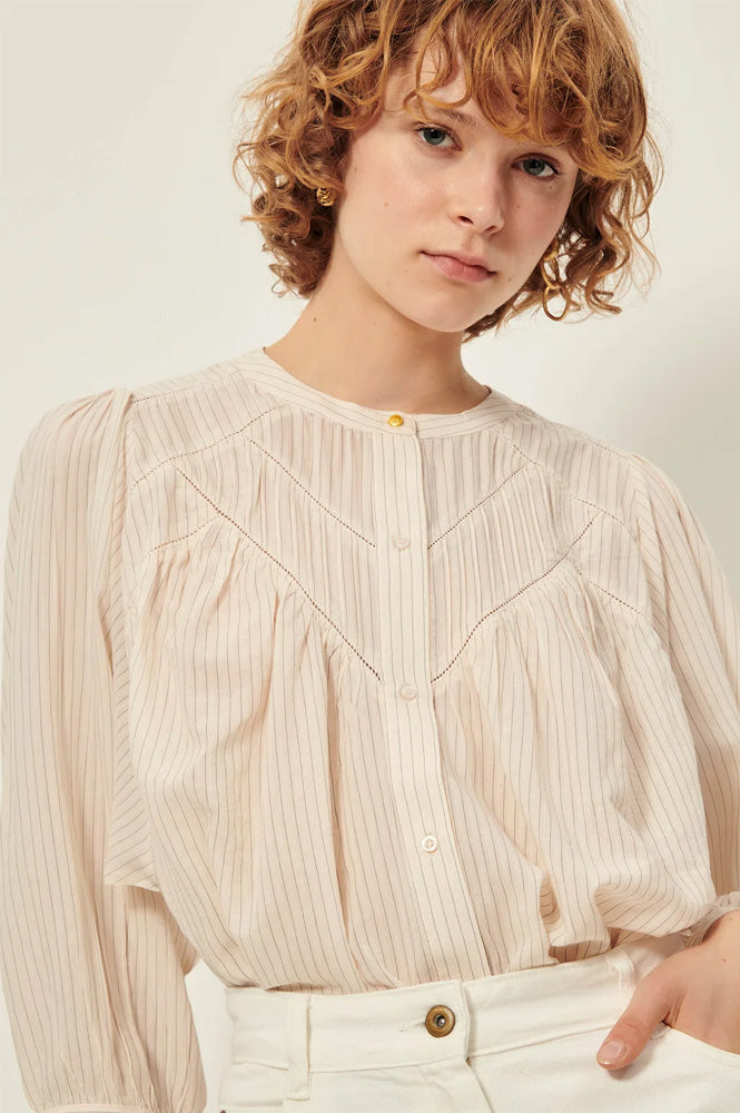 Sessùn Savi Sandback Puff Sleeve Blouse - The Mercantile London