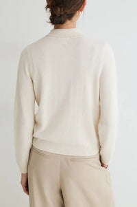 Yerse Ecru Long Sleeve Cardigan