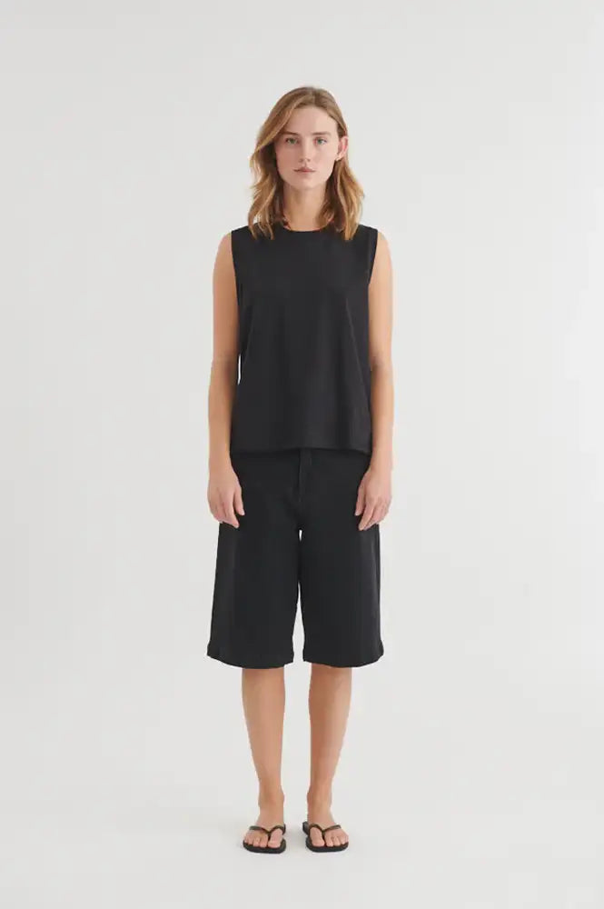 Basic Apparel Raja Black Tank Top - The Mercantile London