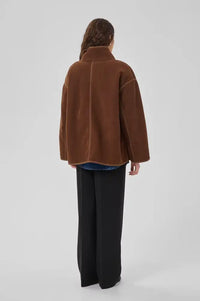 My Essential Wardrobe Funa Demitasse Brown Reversible Coat