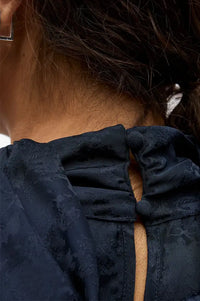 Object Luma Sky Captain Jacquard Halter Neck Top - The Mercantile London