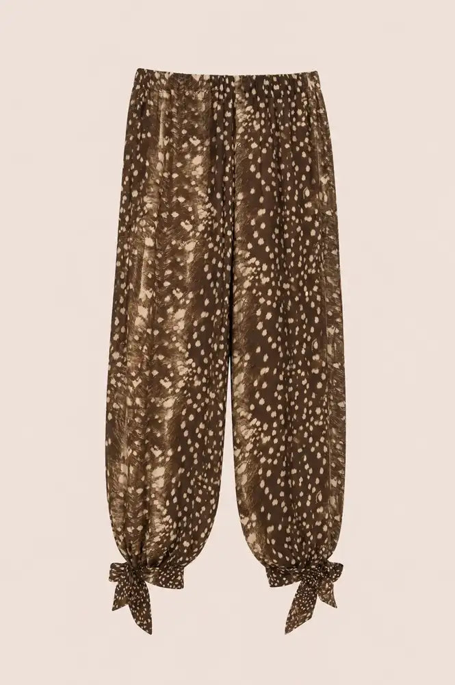 Carmen Says Bambi Noir Printed Balloon Trousers - The Mercantile London