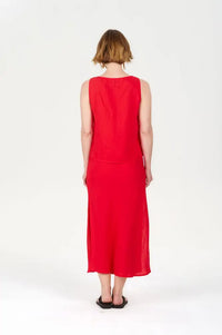 Komodo Zizi Coral Tencel Linen Top - The Mercantile London