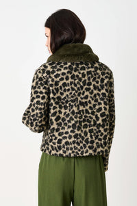Louche Apple Green Leopard Jacket