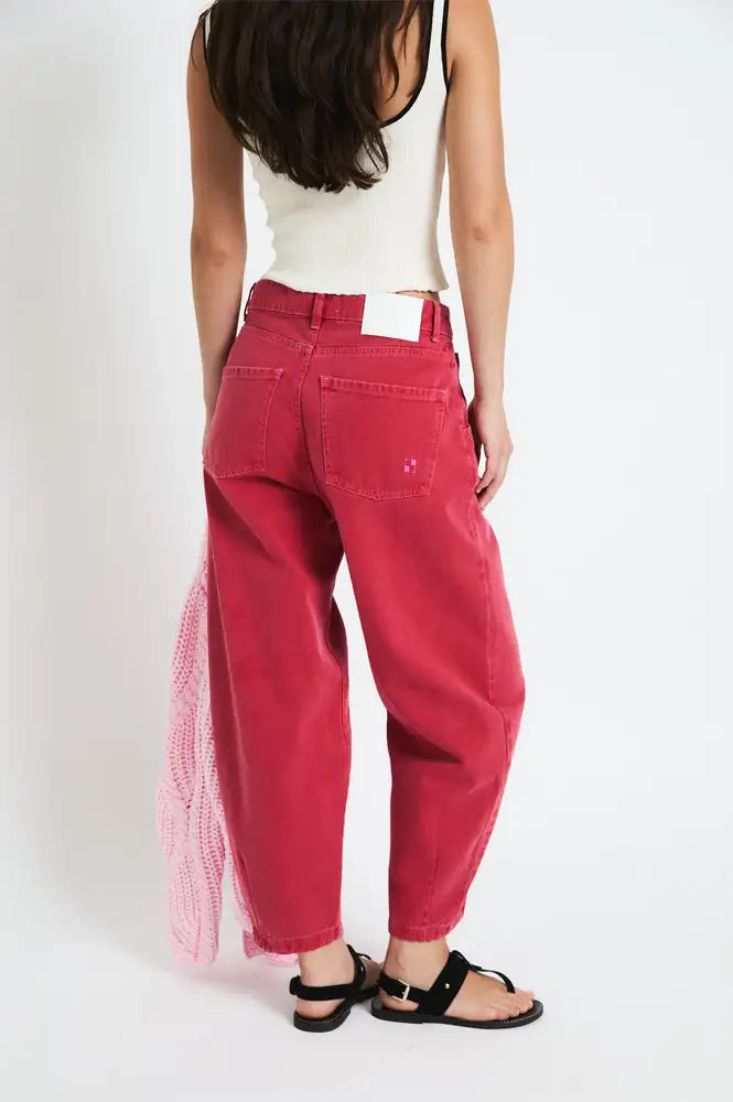 Sophie + Lucie Boyfriend Red Twill Jeans - The Mercantile London