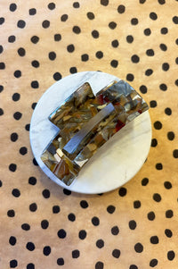 B.M.L Hortense Resin Brown Grey Hair Claw - The Mercantile London