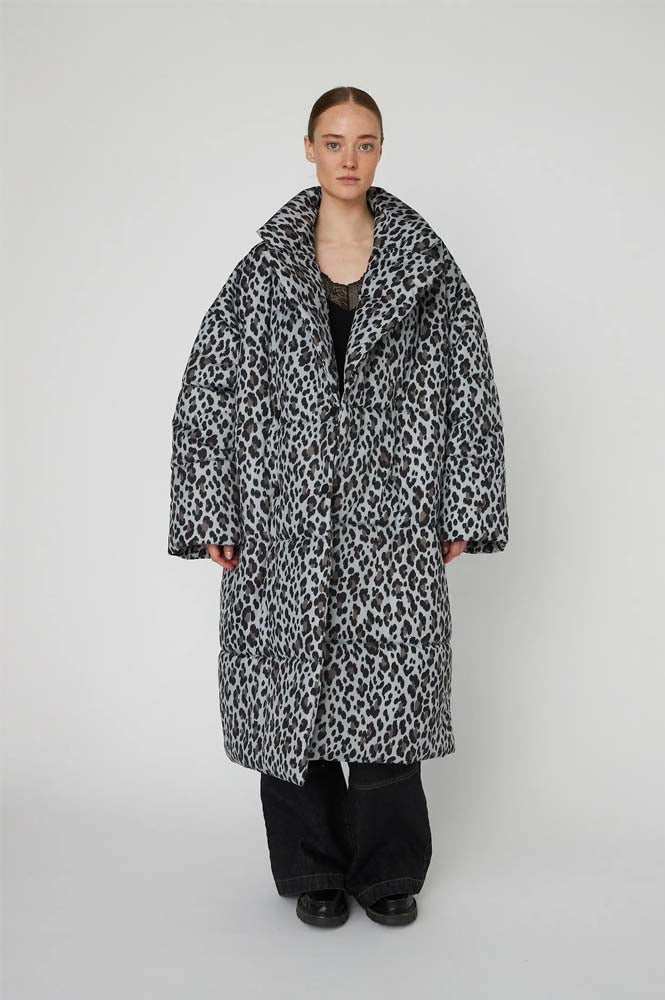Stella Nova Leopard Oversized Padded Coat - The Mercantile London