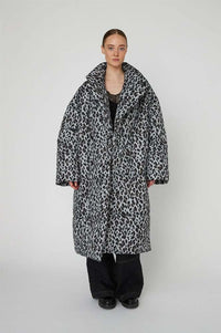 Stella Nova Leopard Oversized Padded Coat - The Mercantile London