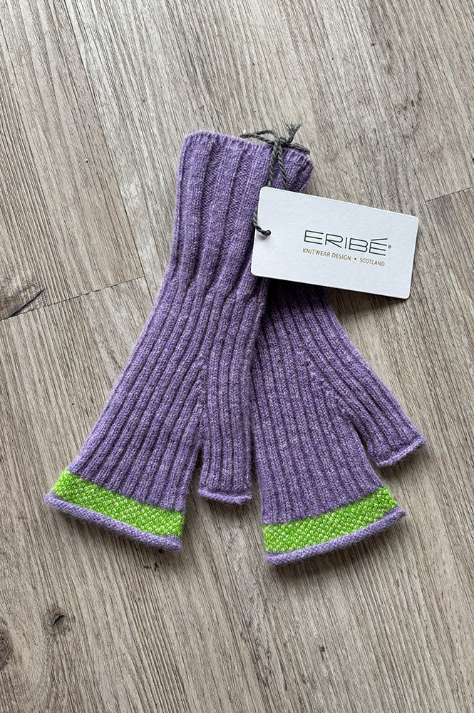 Eribé Bowden Dahlia Ribbed Open Mitt - The Mercantile London