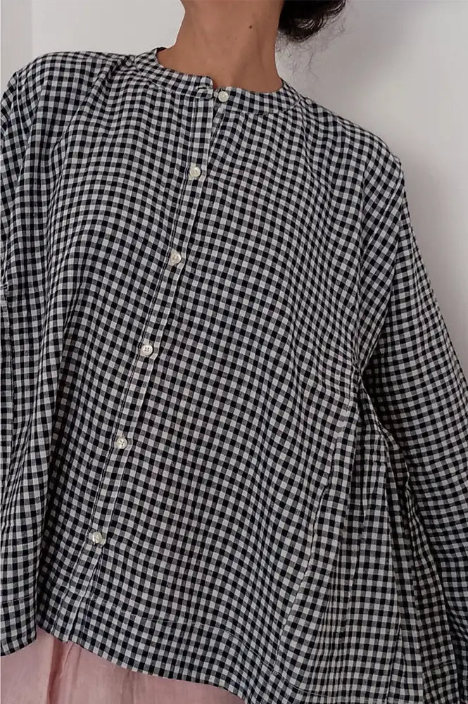 Cotton Conscious Shanti Black Gingham Handwoven Shirt