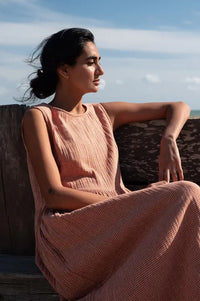 Bibico Elaine Rust Check Dress - The Mercantile London