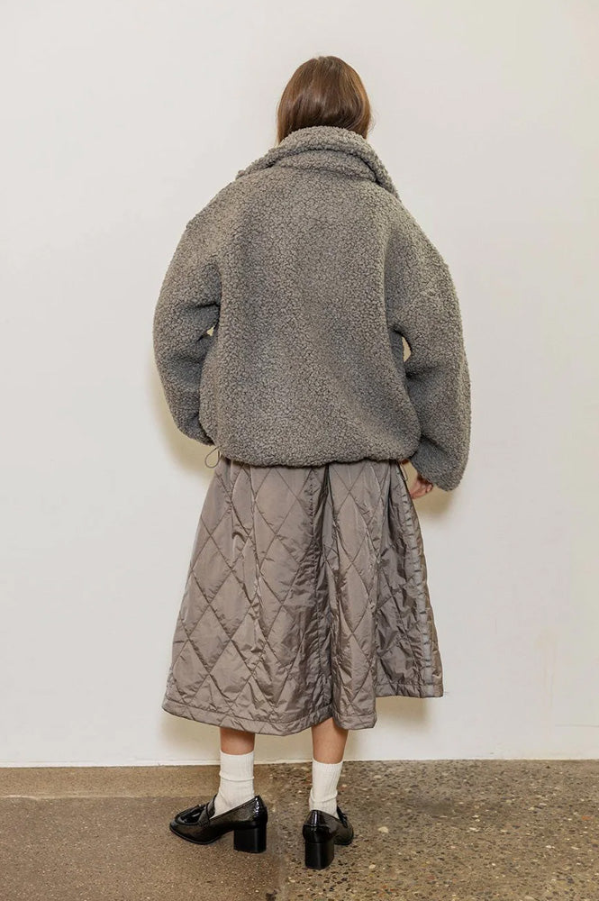 Project AJ117 Grey Teddy Jacket - The Mercantile London