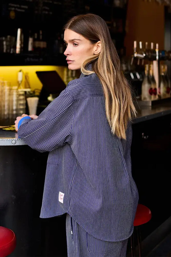 A.P Blue Striped Worker Shirt