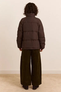 Damson Madder Opal Reversible Plum Check Puffer