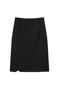 Grace & Mila Tonya Black Wool Pencil Skirt - The Mercantile London