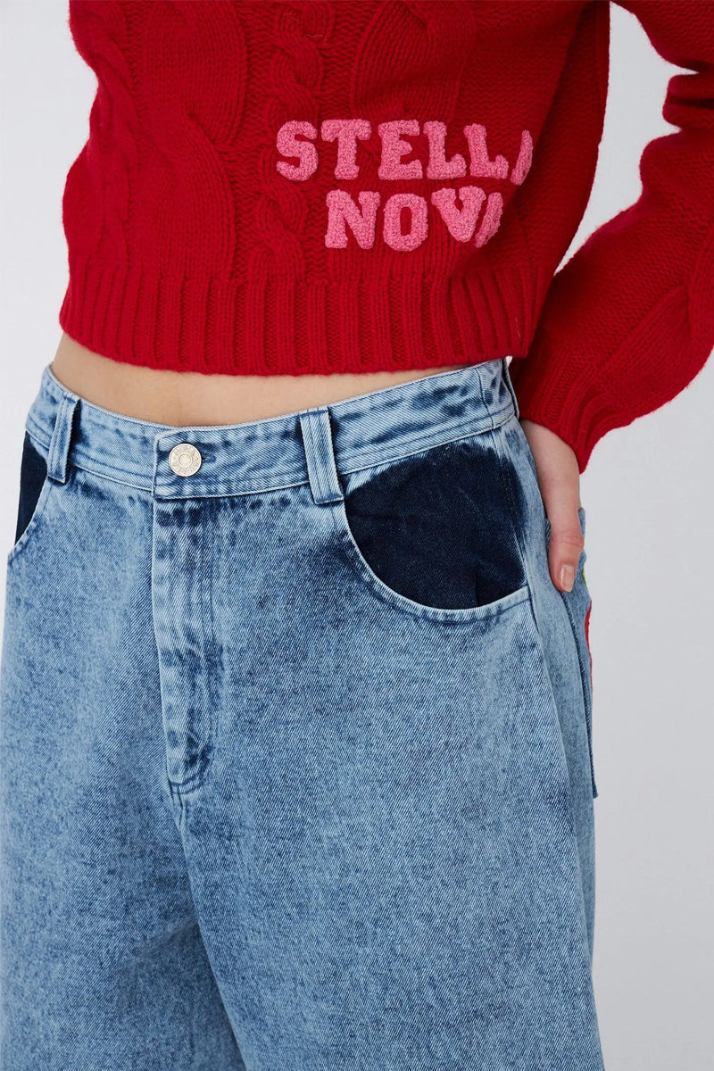 Stella Nova Long Denim Apple Shorts - The Mercantile London