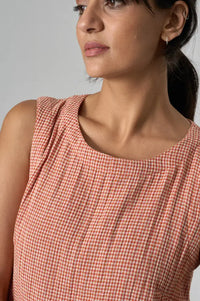Bibico Pippa Rust Check Top - The Mercantile London