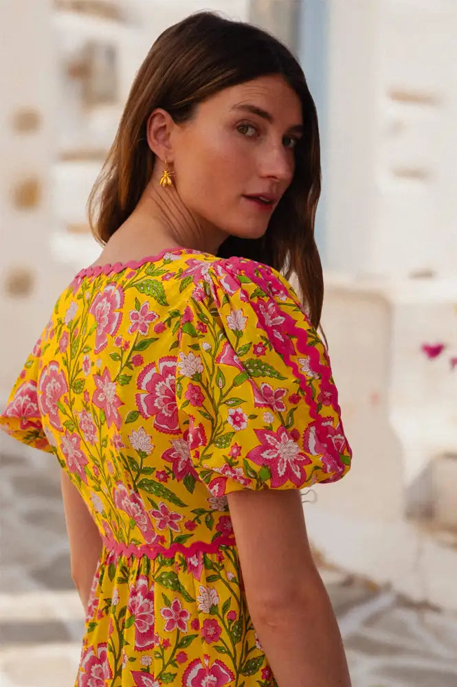 Pink City Prints Jolie Provencal Peony Dress - The Mercantile London