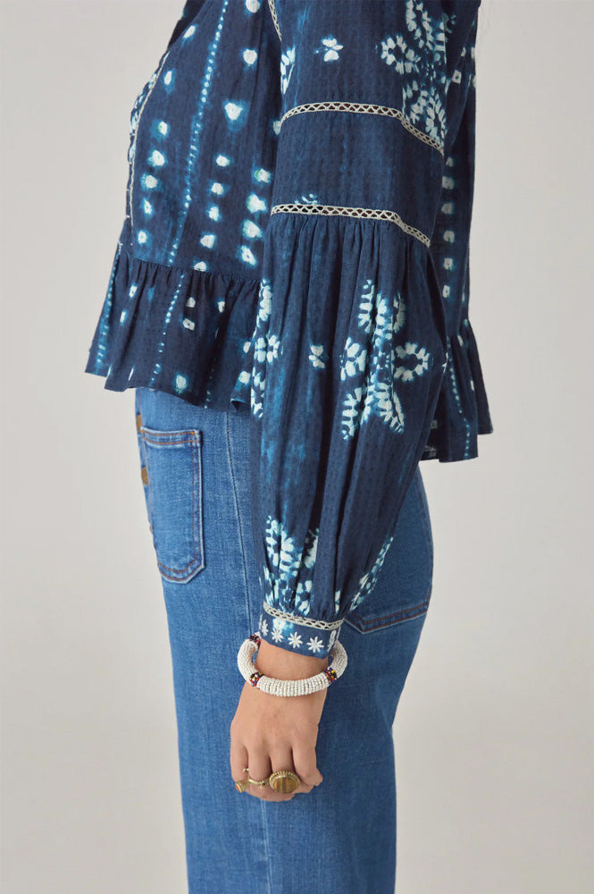 Maison Hotel Sora Shibori Ink Blouse - The Mercantile London