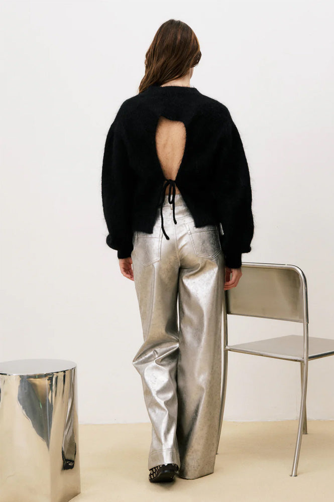 FRNCH Sledge Black Cut-Out Jumper - The Mercantile London