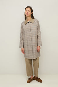 Yerse Check Water Repellent Trench Coat - The Mercantile London