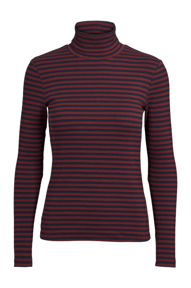 Basic Apparel Ludmilla Bordeaux and Sky Captain Top - The Mercantile London