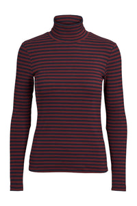 Basic Apparel Ludmilla Bordeaux and Sky Captain Top - The Mercantile London