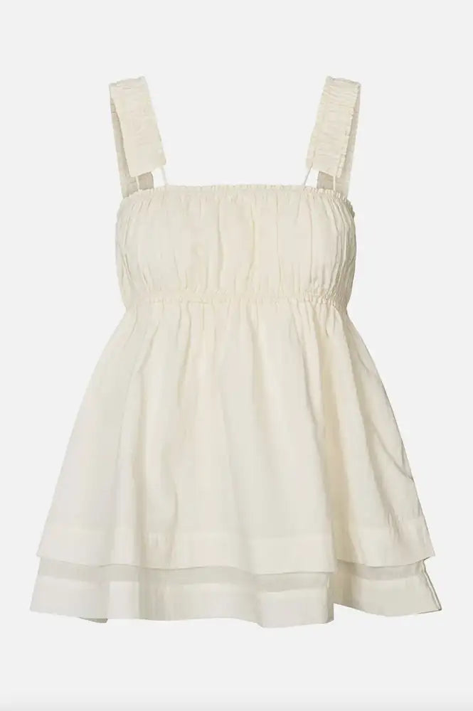 Rabens Saloner Galia Bone Layered Top - The Mercantile London