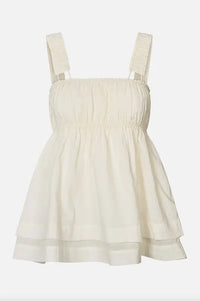 Rabens Saloner Galia Bone Layered Top - The Mercantile London