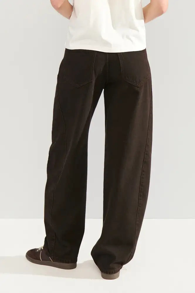 Numph Amsterdam Black Coffee Barrel Leg Jeans