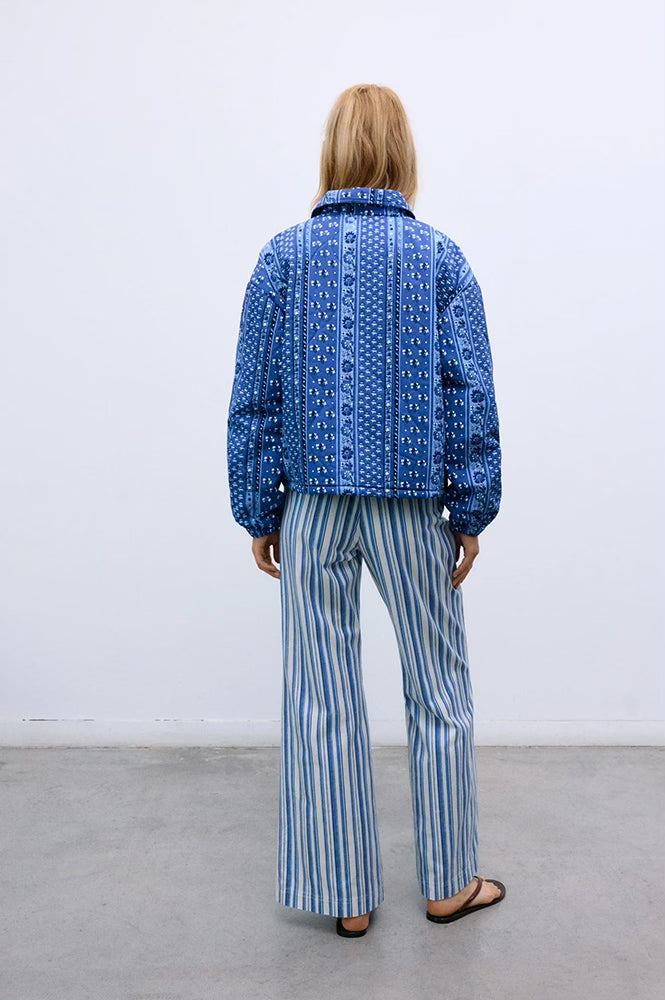 The New Society Mare Blue Bandana Jacket - The Mercantile London
