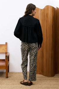 FRNCH Daffy Black Pleated Blouse - The Mercantile London