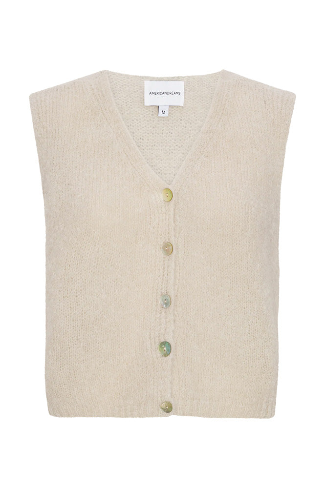 American Dreams Telma Beige Vest - The Mercantile London