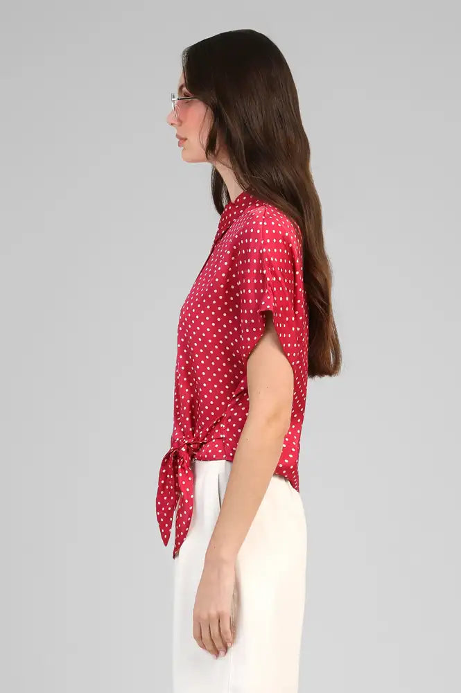 An'ge Kaviny Dotted Strawberry Blouse - The Mercantile London